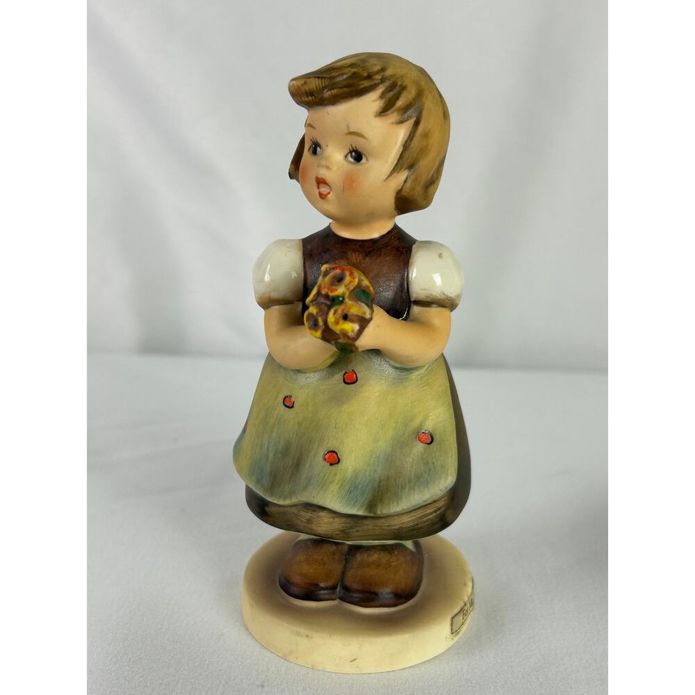 Goebel For Mother Figurine W Germany Girl With Flowers Statue